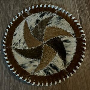 Cowhide Leather Pinwheel Design 10”